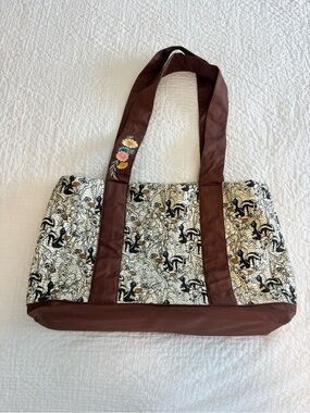 Disney Bambi Flower Quilted Tote Bag Woodland Cottagecore Shoulder Tote Bag